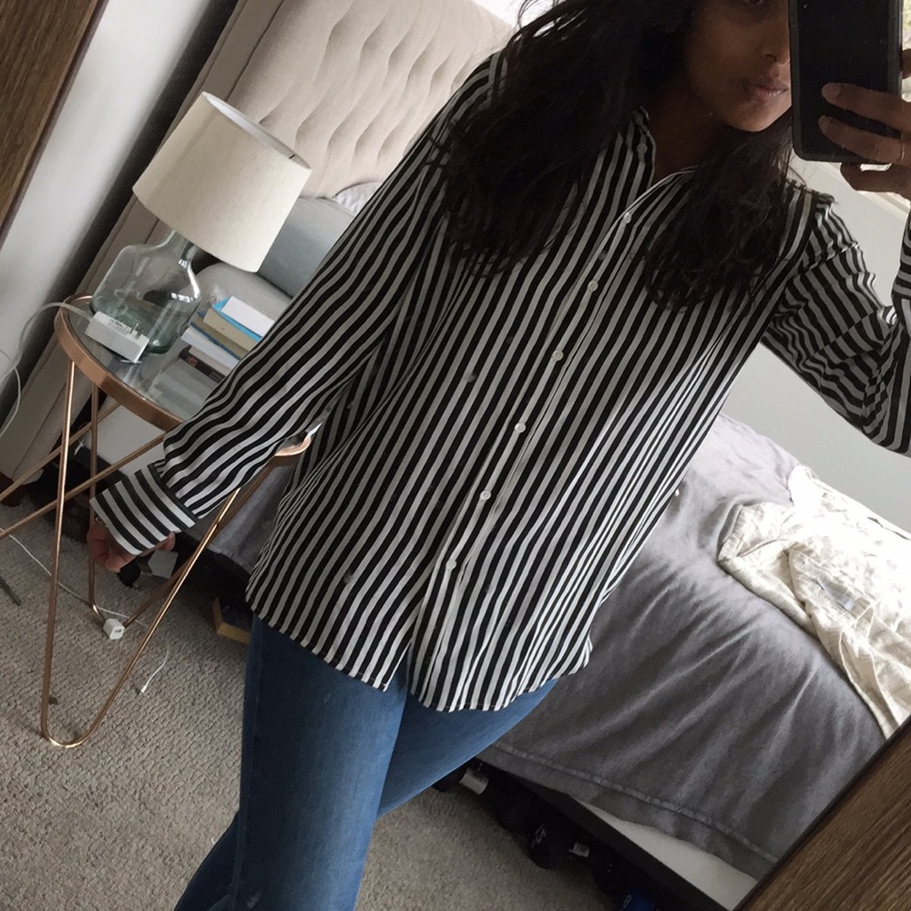 Everlane pinstripe button down